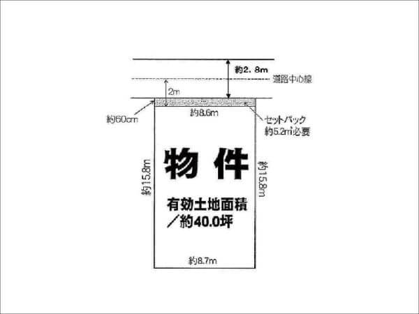 高槻市八幡町の売土地(敷地図)