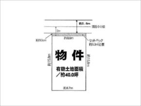 高槻市八幡町の売土地(敷地図)