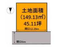 八幡市男山吉井の売土地(敷地図)
