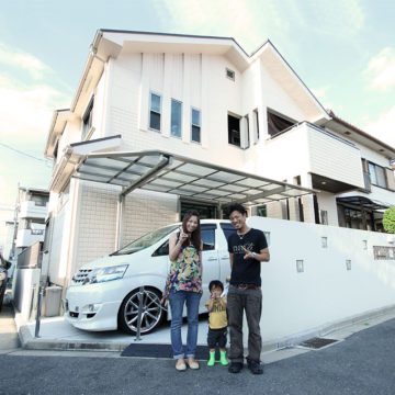 バルコニーも広いし、見せ梁も気に入ってるし、洗面所の棚もすごく使いやすい。やりつくした感じです。